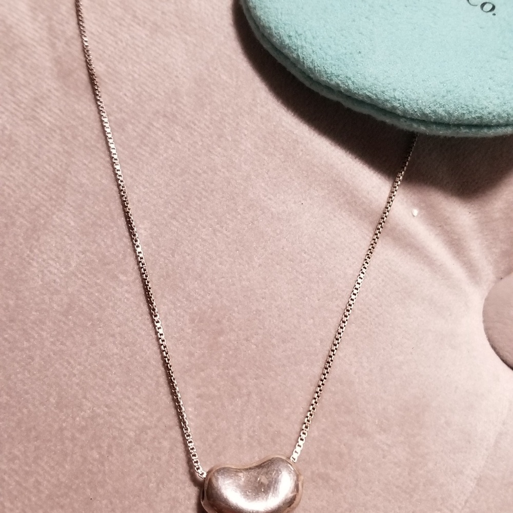 Tiffany bean silver necklace